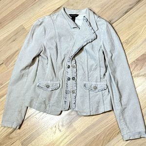 White House Black Market Corduroy Sz 8 Hook & Eye Closure Jacket Blazer